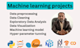 do projects in python,machine learning,data analysis,data science