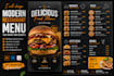 design modern restaurant menu, food flyer, cafe menu and digital menu board