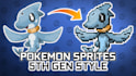 make animated sprites in pokemon 5th gen style