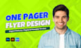 design urgent one pager, capability statement, media kit, press kit, canva flyer