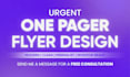 design urgent one pager, capability statement, media kit, press kit, canva flyer