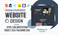 develop responsive website with HTML CSS bootstrap or figma to html tailwind CSS