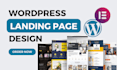 do responsive UI UX landing page design using wordpress