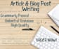 write well researched article and blog posts