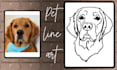 draw custom pet line art portrait for tattoo or print
