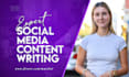 write social media copy and content