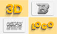 convert 2d to 3d, metallic chrome badge 3d professional logo