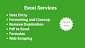 do excel data entry, cleaning and formatting of excel data