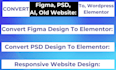 convert figma or PSD design to wordpress using elementor