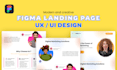 design creative figma landing pages, website UX UI