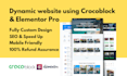 create dynamic wordpress website with crocoblock and elementor pro