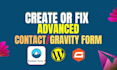 do setup or fix contact form 7, gravity forms for wordpress