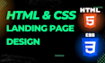 design high converting responsive landing page with HTML, CSS