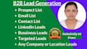 do b2b lead generation and prospect email list building