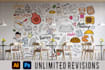 design professional doodle walls, murals, wallpaper