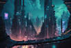 create cyberpunk and lofi illustration