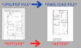 redraw the 2d floor plan in autocad
