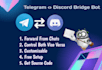 create discord telegram bot or script or web