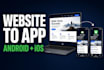 convert your website to app, android app and ios
