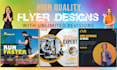 design one pager printable or digital flyers, sports, events, dj  flyers
