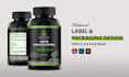 design label design, cosmetic label, supplement label, pouch label, bottle label
