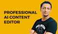 provide ai content editing service with fact checking