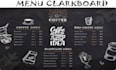 menu food and drinks like a chalkboard or classic