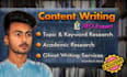 write academic ghostwriter for research, ebook writing and SEO content