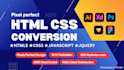 convert figma to html psd to html xd to html css bootstrap 5 responsive