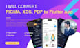 convert figma to flutter app with pixel perfect UI
