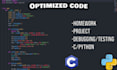 provide an optimized python or c program
