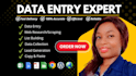 provide targeted b2b leads, data entry, and web scraping