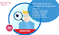 manually test your website for bugs and issues