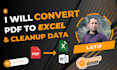 pdf convert to excel and cleanup data export