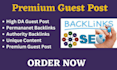 do guest post on high da premium website and guest posting service