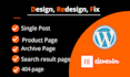 redesign single page, post, product, and archive template using elementor pro