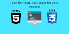fix HTML, CSS issues for your project