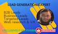 do VA job, b2b and google map lead generation, web research
