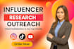 influencer research influencer outreach find influencer list for your brand
