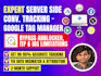 setup server side tracking for ga4,facebook,pinterest,tiktok, google tag manager