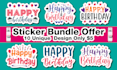 create typography sticker designs and custom sticker design