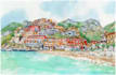 paint landscapes in watercolor