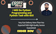 do a python programming project and a python task with gui