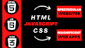 do your front end web development projects using html css javascript