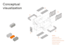 translate your 2d design in a 3d model using sketchup