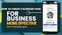 create a facebook  page with a complete setup