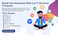 have software team laravel, react, react native ,flutter, android