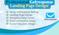 design getresponse landing page, sales funnel, squeeze page