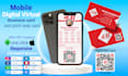 design clickable digital business card, physical card, and vcard with  qr code