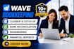 clean up, catch up and reconcile your wave accounting books